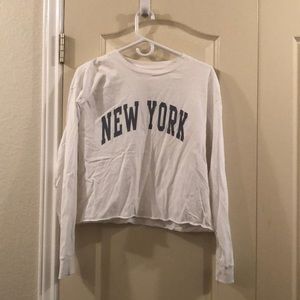 New York Brandy Melville Long Sleeve Crop Top